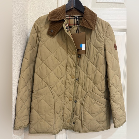 Burberry Women's Quilted Utility Jacket Khaki